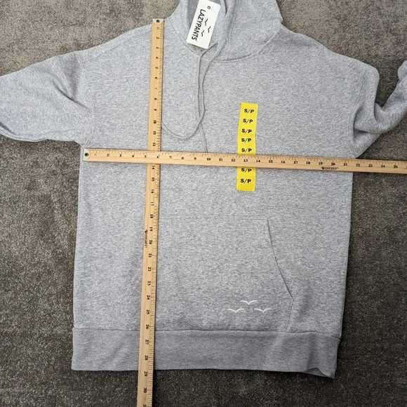 Lazypants Heather Grey Pullover Hoodie - Soft Cotton Blend, Size Small Oversized - Picture 6 of 9